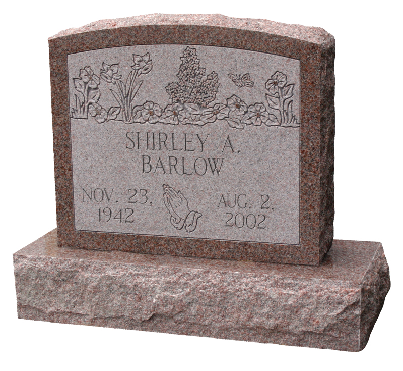 24x6x24 North American Pink Oval Top Memorial