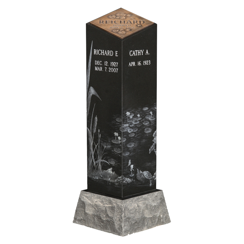 Cremation Pillar with Bronze Plaque